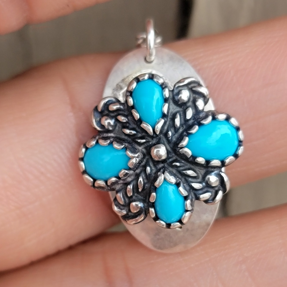 🩵🪸Unique OOAK handmade repurposed Carolyn Pollack turquoise coral figaro